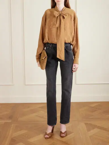 Saint Laurent Franciane Twisted Leather Mules | Thumbnail 4 Saint Laurent Franciane Twisted Leather Mules | Thumbnail 4