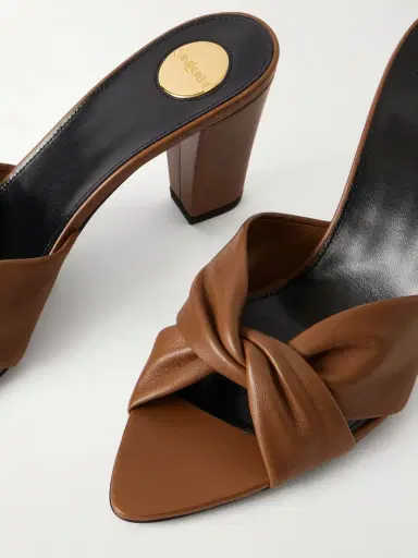 Saint Laurent Franciane Twisted Leather Mules | Thumbnail 5 Saint Laurent Franciane Twisted Leather Mules | Thumbnail 5