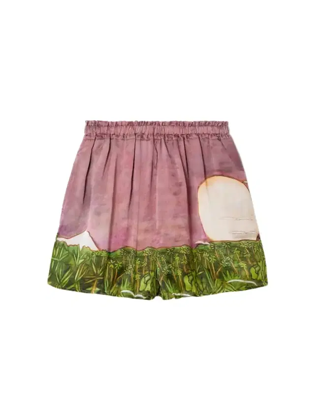 La Sierra Printed Silk-satin Shorts
