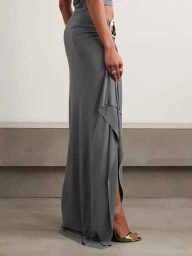 Christopher Esber Orica Asymmetric Embellished Ruched Draped Jersey Maxi Skirt | Thumbnail 3 Christopher Esber Orica Asymmetric Embellished Ruched Draped Jersey Maxi Skirt | Thumbnail 3