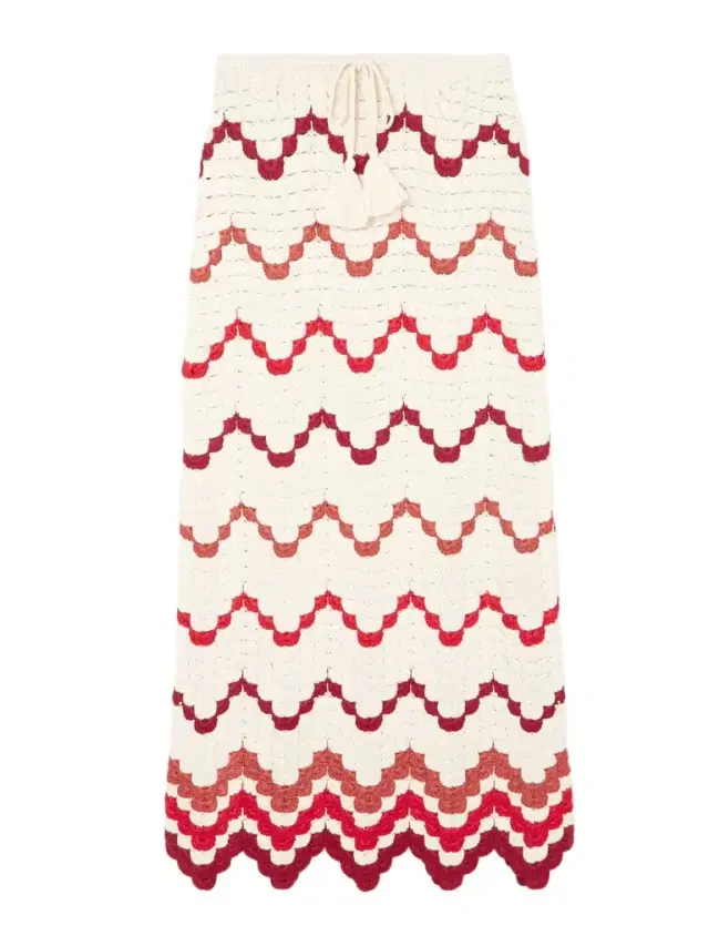 Safi Scalloped Crocheted Cotton Midi Skirt