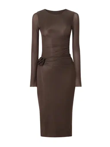 Maygel Coronel Anna Appliquéd Draped Stretch-jersey Midi Dress | Thumbnail 1 Maygel Coronel Anna Appliquéd Draped Stretch-jersey Midi Dress | Thumbnail 1