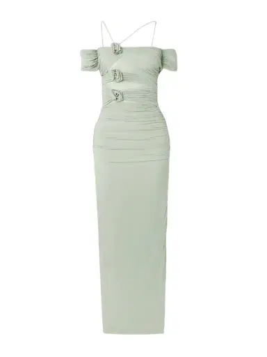 Maygel Coronel Abisso Appliquéd Cutout Stretch-jersey Halterneck Maxi Dress | Thumbnail 1 Maygel Coronel Abisso Appliquéd Cutout Stretch-jersey Halterneck Maxi Dress | Thumbnail 1