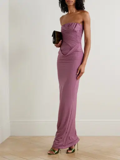 Maygel Coronel Gorgonia Strapless Draped Stretch-jersey Maxi Dress | Thumbnail 2