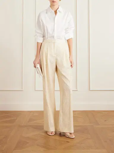 TWP Sequined Fishnet Wide-leg Pants | Thumbnail 2 TWP Sequined Fishnet Wide-leg Pants | Thumbnail 2