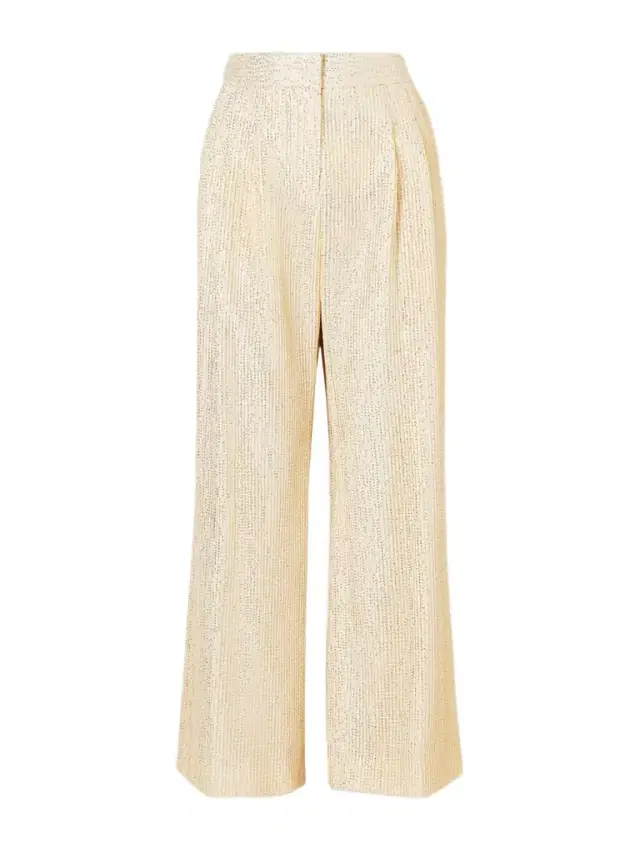Sequined Fishnet Wide-leg Pants