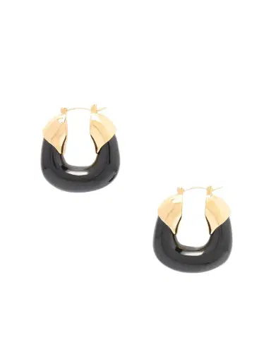 Lizzie Fortunato Gold-plated Resin Hoop Earrings | Thumbnail 1