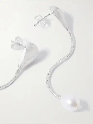 Loren Stewart Remier Sterling Silver Pearl Earrings | Thumbnail 3