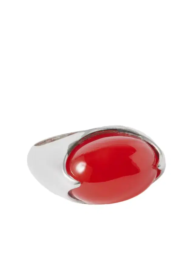 Orb Sterling Silver Carnelian Ring