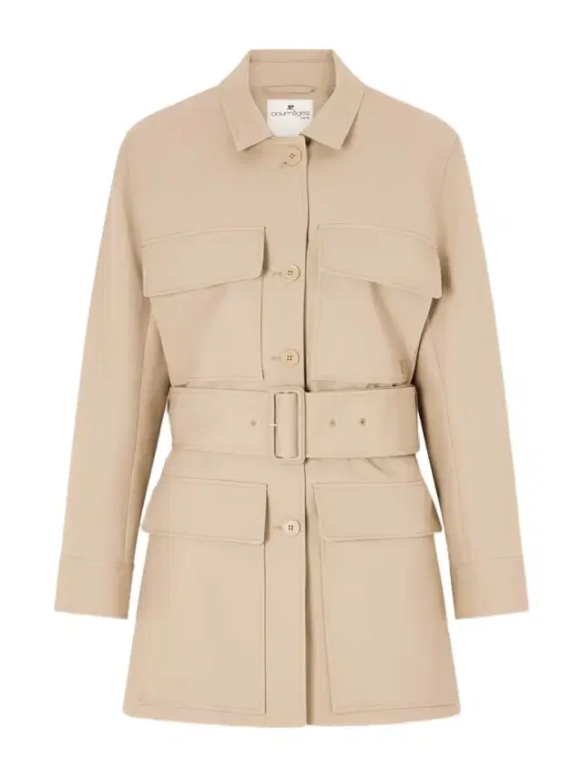 Belted Cotton-gabardine Coat