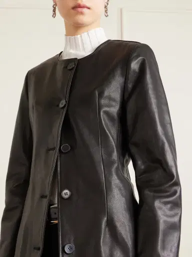 Nour Hammour Maud Paneled Leather Jacket | Thumbnail 5 Nour Hammour Maud Paneled Leather Jacket | Thumbnail 5