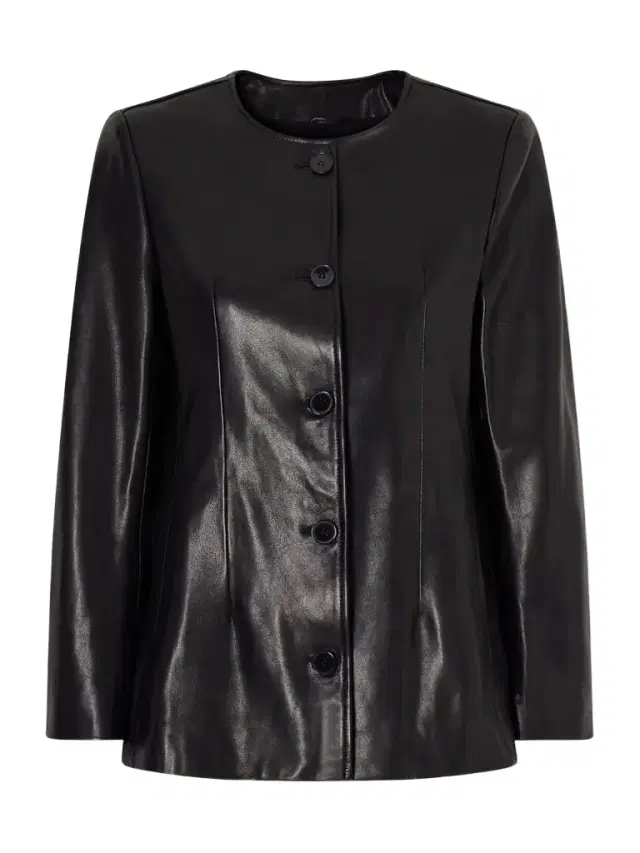 Maud Paneled Leather Jacket