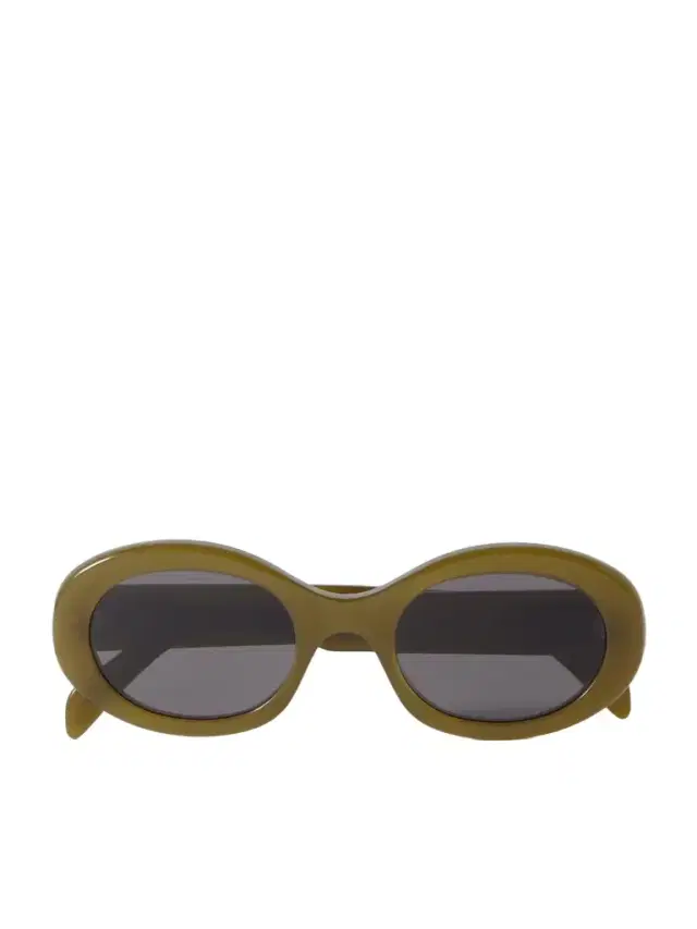 Triomphe Oval-frame Acetate Sunglasses