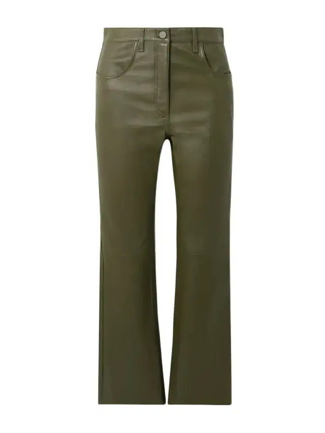 Duke Cropped Leather Flared Pants