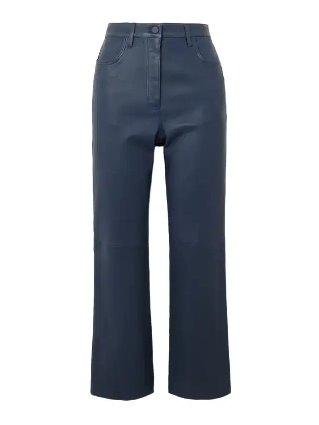 Duke Cropped Leather Flared Pants