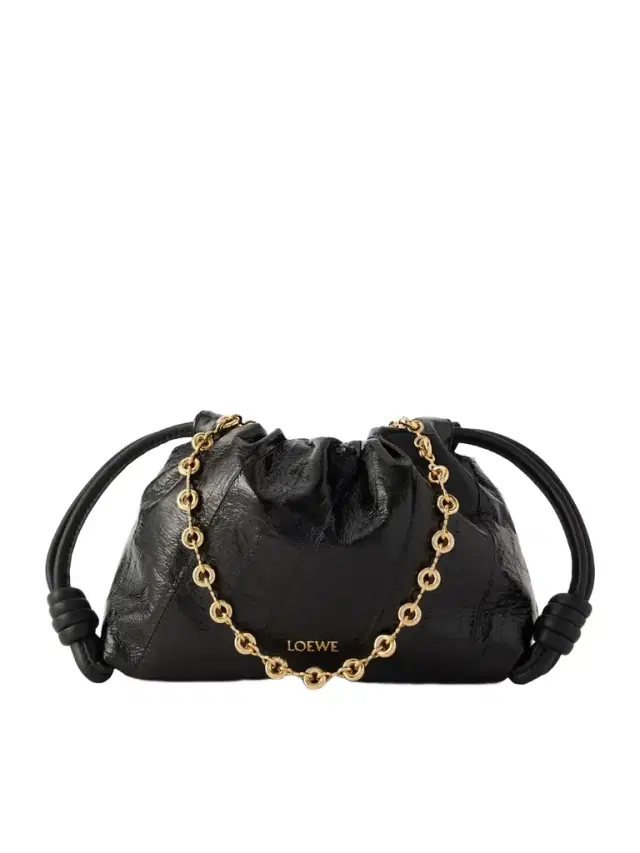 Flamenco Mini Leather-trimmed Crinkled-eel Clutch