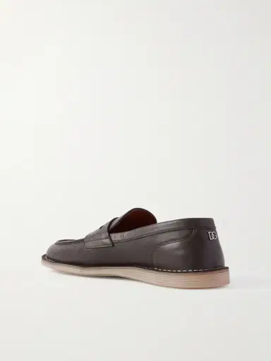 Dolce & Gabbana Leather Penny Loafers - Men | Thumbnail 4