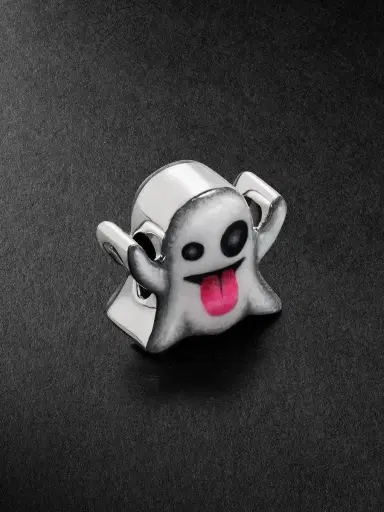 Greg Yuna Ghost 14-Karat White Gold and Enamel Pendant - Men | Thumbnail 3