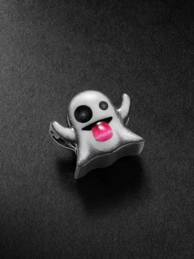 Greg Yuna Ghost 14-Karat White Gold and Enamel Pendant - Men | Thumbnail 1