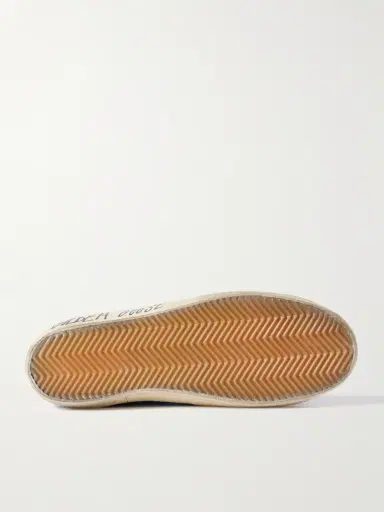 Golden Goose Super-Star Distressed Leather-Trimmed Suede Sneakers - Men | Thumbnail 3