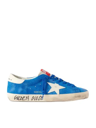 Golden Goose Super-Star Distressed Leather-Trimmed Suede Sneakers - Men | Thumbnail 1