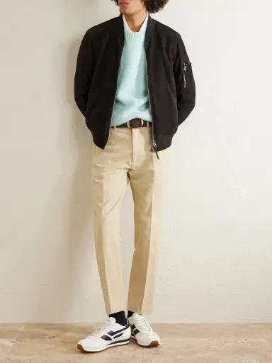 Tom Ford Mick Leather-Trimmed Suede and Mesh Sneakers - Men | Thumbnail 2