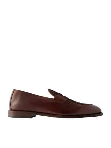 Brunello Cucinelli Woven Leather Penny Loafers - Men | Thumbnail 1 Brunello Cucinelli Woven Leather Penny Loafers - Men | Thumbnail 1