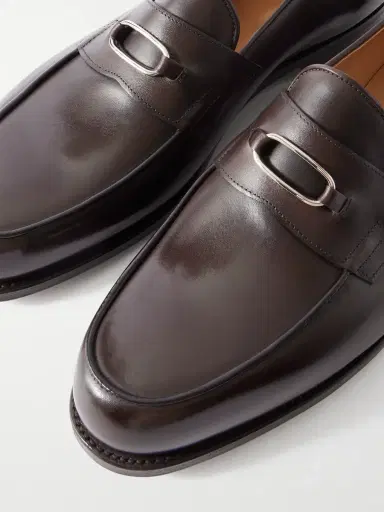 John Lobb Lopez Embellished Leather Loafers - Men | Thumbnail 5