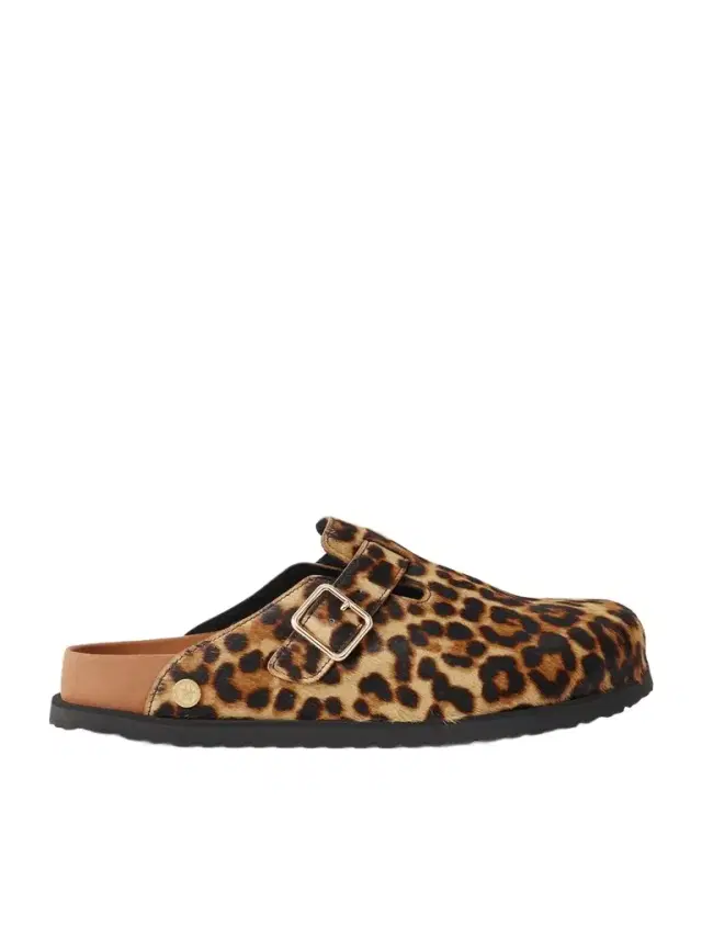 Birkenstock 1774 Boston Leopard-Print Calf Hair Clogs - Men