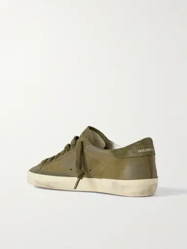Golden Goose Super-Star Distressed Suede-Trimmed Full-Grain Leather Sneakers - Men | Thumbnail 4 Golden Goose Super-Star Distressed Suede-Trimmed Full-Grain Leather Sneakers - Men | Thumbnail 4