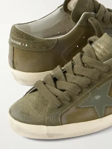 Golden Goose Super-Star Distressed Suede-Trimmed Full-Grain Leather Sneakers - Men | Thumbnail 5 Golden Goose Super-Star Distressed Suede-Trimmed Full-Grain Leather Sneakers - Men | Thumbnail 5