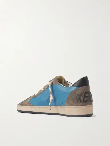 Golden Goose Ball Star Suede-Trimmed Distressed Leather Sneakers - Men | Thumbnail 4 Golden Goose Ball Star Suede-Trimmed Distressed Leather Sneakers - Men | Thumbnail 4