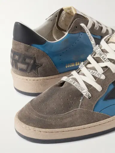Golden Goose Ball Star Suede-Trimmed Distressed Leather Sneakers - Men | Thumbnail 5 Golden Goose Ball Star Suede-Trimmed Distressed Leather Sneakers - Men | Thumbnail 5