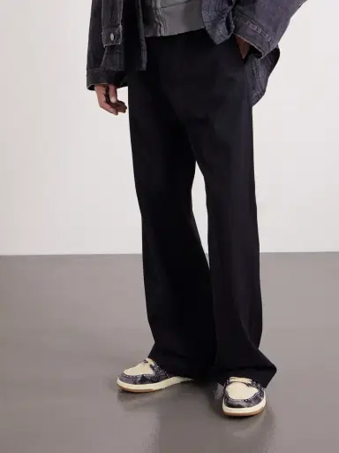 AMIRI Skel-Top Suede-Trimmed Studded Appliquéd Denim Sneakers - Men | Thumbnail 2 AMIRI Skel-Top Suede-Trimmed Studded Appliquéd Denim Sneakers - Men | Thumbnail 2