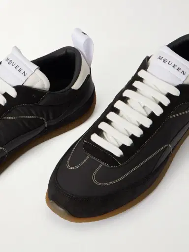 Alexander McQueen EC1 Nylon, Suede and Leather Sneakers - Men | Thumbnail 5