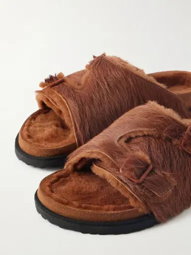 Birkenstock 1774 Zürich Shearling-Lined Calf Hair Sandals - Men | Thumbnail 4