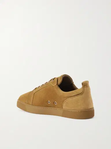 Christian Louboutin Louis Junior Grosgrain-Trimmed Suede Sneakers - Men | Thumbnail 3 Christian Louboutin Louis Junior Grosgrain-Trimmed Suede Sneakers - Men | Thumbnail 3