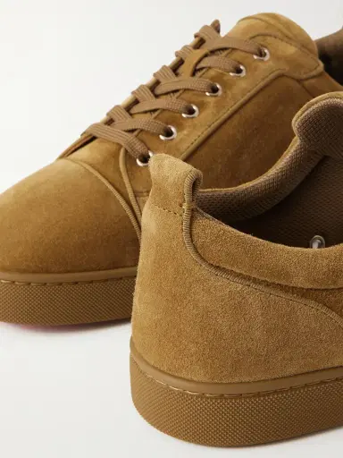 Christian Louboutin Louis Junior Grosgrain-Trimmed Suede Sneakers - Men | Thumbnail 4 Christian Louboutin Louis Junior Grosgrain-Trimmed Suede Sneakers - Men | Thumbnail 4