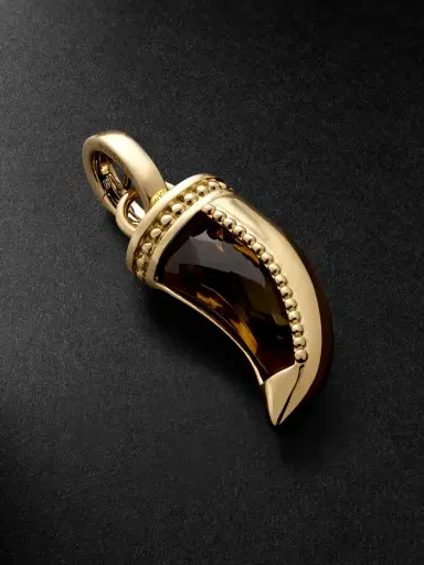 Foundrae La Loba Claw 18-Karat Gold Citrine Pendant - Men | Thumbnail 1