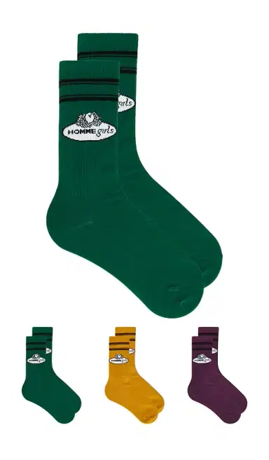 Hommegirls X Fruit Of The Loom Crew Socks 3-pack | Thumbnail 1 Hommegirls X Fruit Of The Loom Crew Socks 3-pack | Thumbnail 1