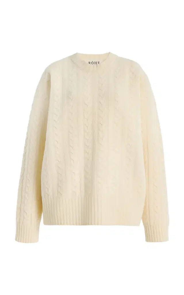 Cable-Knit Wool Sweater