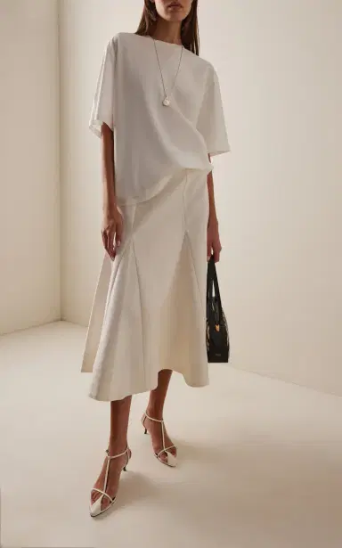 RÓHE Sculptural Cotton Midi Skirt | Thumbnail 2 RÓHE Sculptural Cotton Midi Skirt | Thumbnail 2