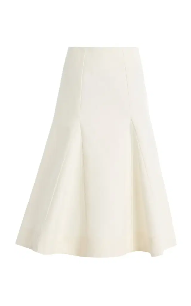 Sculptural Cotton Midi Skirt