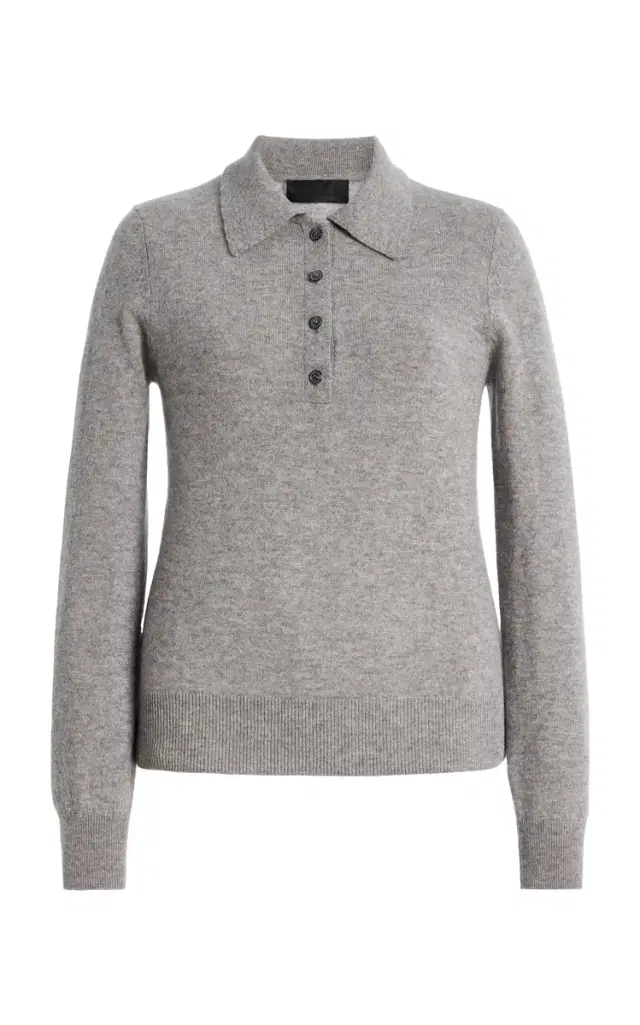 Prescott Cashmere Polo Sweater