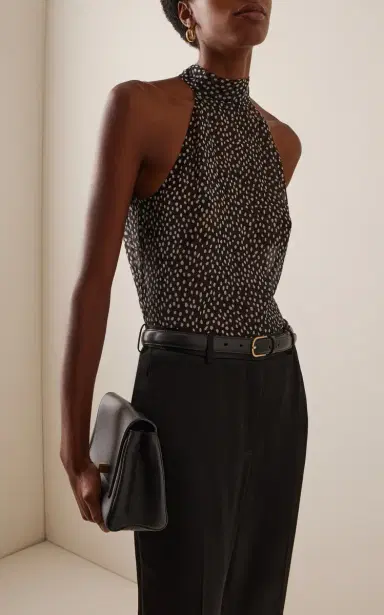 Nili Lotan Alla Dotted Silk Halter Top | Thumbnail 2 Nili Lotan Alla Dotted Silk Halter Top | Thumbnail 2
