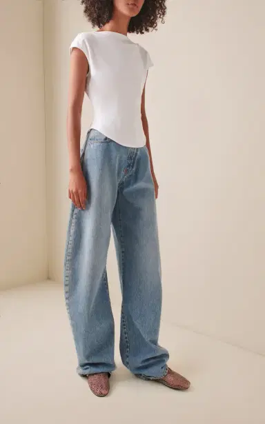ALAÏA Tailored Cotton-Blend T-Shirt | Thumbnail 3 ALAÏA Tailored Cotton-Blend T-Shirt | Thumbnail 3