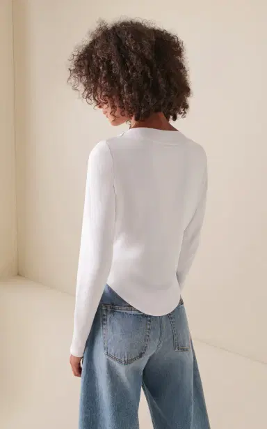 Alaïa Tailored Cotton-Blend Top | Thumbnail 4 Alaïa Tailored Cotton-Blend Top | Thumbnail 4