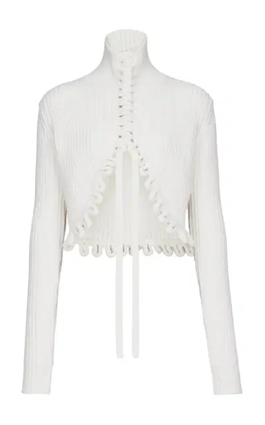 ALAÏA Cropped Wool Sweater | Thumbnail 2