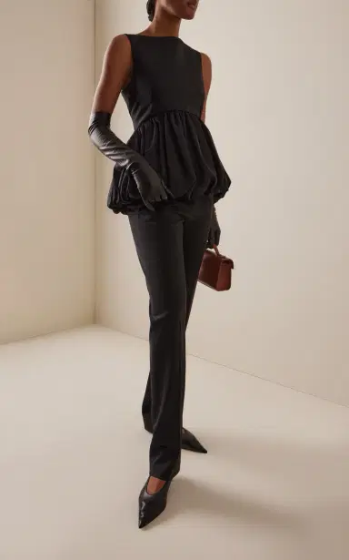 RÓHE Voluminous Wool Peplum Top | Thumbnail 3 RÓHE Voluminous Wool Peplum Top | Thumbnail 3