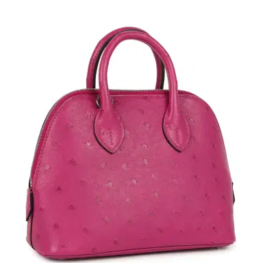 HERMÈS Hermes Mini 1923 Bolide Rose Poupre Ostrich Palladium Hardware | Thumbnail 2 HERMÈS Hermes Mini 1923 Bolide Rose Poupre Ostrich Palladium Hardware | Thumbnail 2